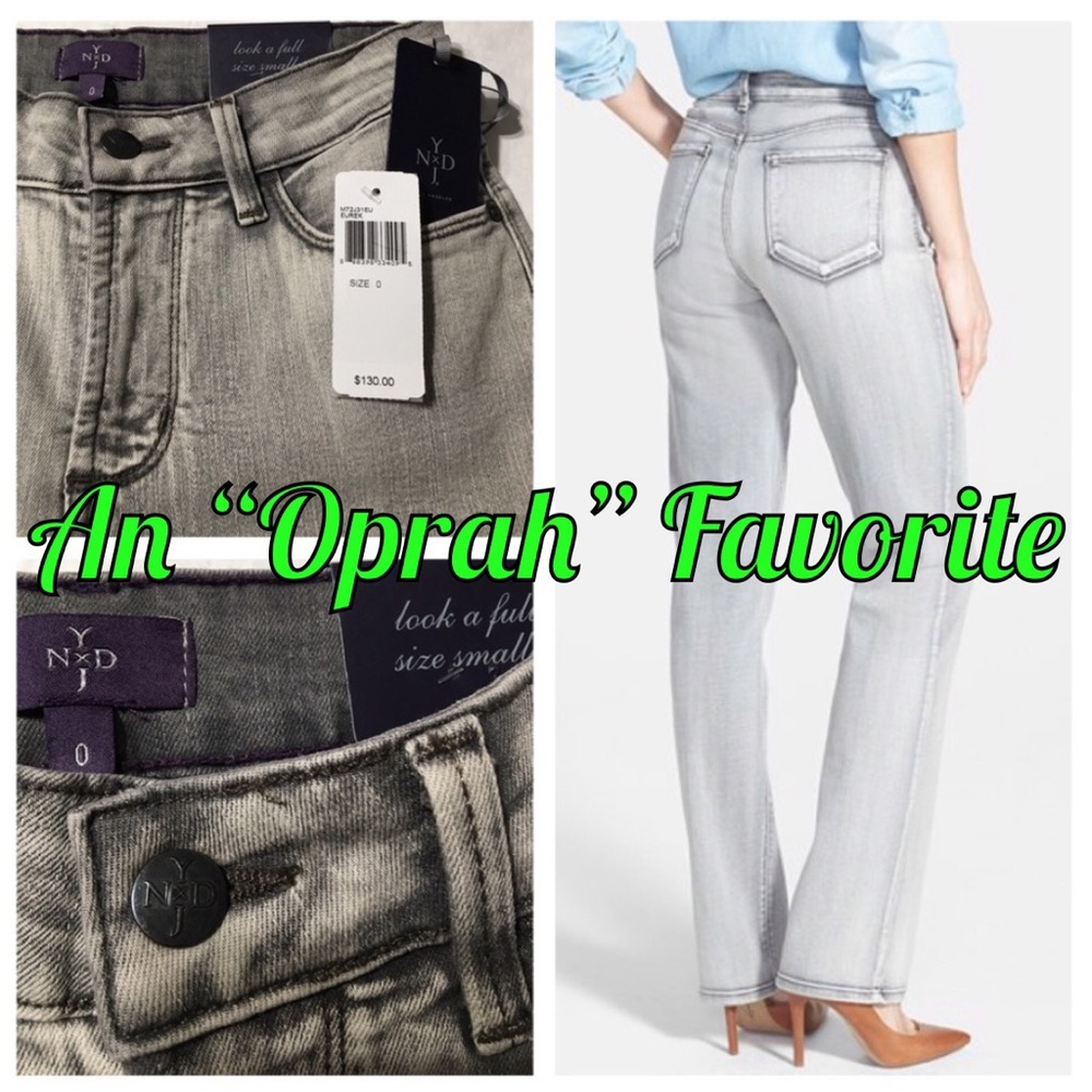 NYDJ Marilyn' Stretch Straight Leg Jeans (Eureka) - Picture 1 of 12